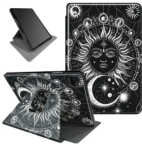 Vista 52 de Funda para iPad mini 6 para iPad mini 6ª generación 8.3 pulgadas 2021 360 grados giratorio soporte ligero protector inteligente cubierta