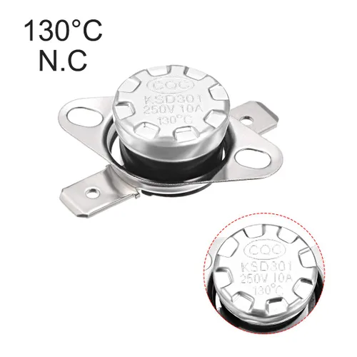 Vista 148 de uxcell KSD301 Termostato 32.0 °F/32 ° F 10 A Normalmente Cerrado N.C Ajuste Snap Disc Interruptor de temperatura para microondas, horno, cafeteras 2