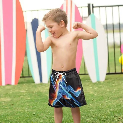 Vista 2 de Dussdil Traje de baño para niños, traje de baño para adolescentes, traje de baño