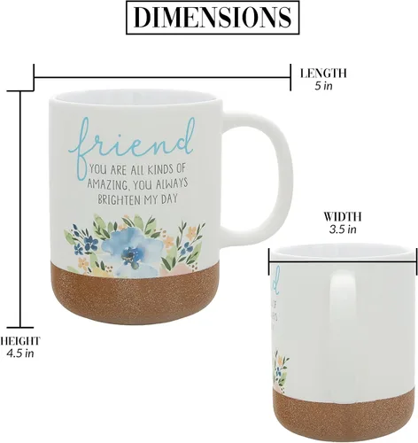 Vista 6 de Pavilion - Taza de café de 16 onzas, 16.0 fl oz, taza de té, a rayas, fondo esmaltado, acuarela, mejor amiga, amiga, mamá, abuela, hermana, hija