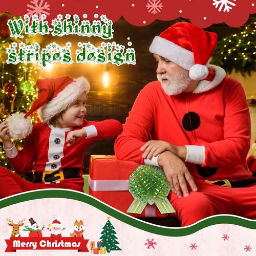 Vista 5 de Poen 24 Piezas Lazos de Organza con Cordón de Navidad de 6 Pulgadas Lazos Grandes de Cinta para Envolver Regalos Manualidades para Envolver Regalos
