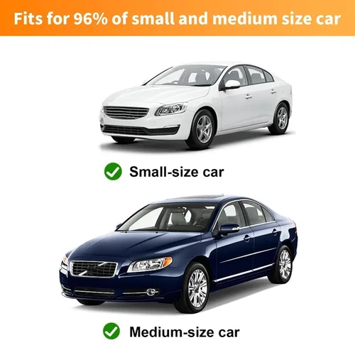 Vista 5 de Sombras para ventanas laterales traseras de auto para autos pequeños y medianos, juego de 2 protectores solares elásticos y transpirables con malla