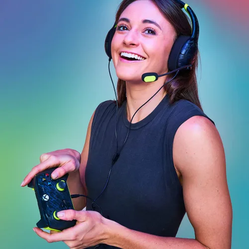 Vista 7 de PDP Gaming AIRLITE Xbox Headset with Microphone, Series XSXbox OneWindows PC, Lightweight Wired Power Stereo Headphones, Noise-Cancelling Mic