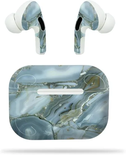 Vista 4 de MightySkins - Compatible con Apple Airpods Pro - Mármol ámbar Funda protectora de vinilo duradera y única Fácil de aplicar, quitar y cambiar