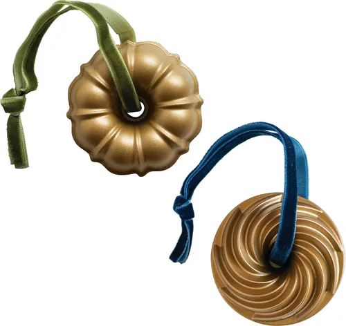 Vista 11 de Nordic Ware Bundt - Juego de adornos dorados, 2 piezas