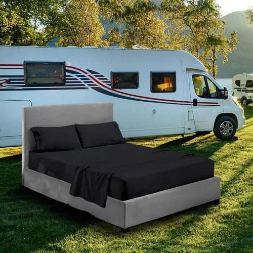 Vista 15 de Juego de sábanas para literas de autocaravana – 48 x 75 pulgadas, tamaño matrimonial 3/4, color azul aguamarina, litera para cuna, cama de caravana