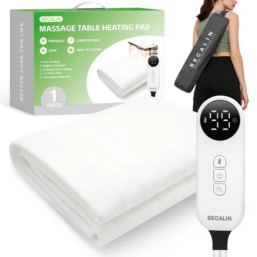 Vista 13 de Calentador de mesa de masaje, almohadilla de calefacción profesional SPA masaje cama calentador almohadillas Blanco