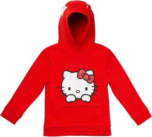 Vista 4 de Cubcoats Hello Kitty 2 en 1 Transforming Pullover Sudadera con capucha y suave Plushie