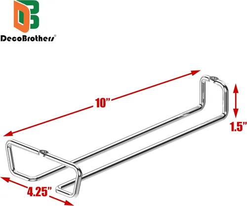 Vista 2 de Deco Brothers 2PK Soporte de Copas de Vino de Una Sola Barra, Cromado