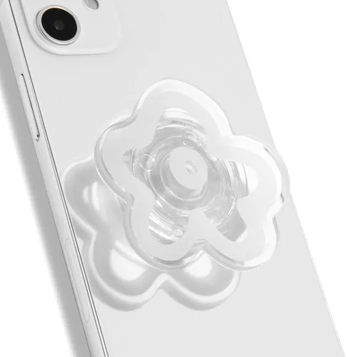Vista 17 de OnTheGrip Lindo Diseño Transparente en Forma de Flor de Margarita Soporte de Teléfono Móvil Plegable Multifuncional para Smartphone, Tablet