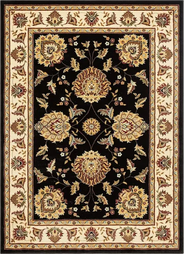 Vista 21 de Well Woven Alfombra de área oriental roja de Sultan Sarouk con diseño floral persa, formal, tradicional, fácil de limpiar, resistente a las manchas