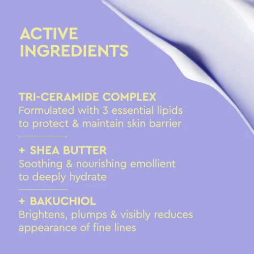 Vista 4 de BYOMA Crema Hidratante Rica - Loción Facial de Reparación de Barrera con Bakuchiol y Extracto de Karité - Hidratante Facial con Ceramidas para Piel