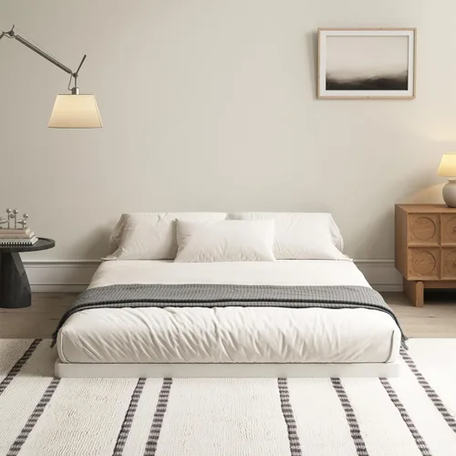 Vista 3 de Base de cama resistente de 2 pulgadas con cubierta de tela Base de colchón de metal, solo somier de perfil bajo, sin ruido, fácil montaje, soporte