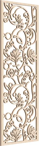 Vista 149 de Caspian Paneles de pared de madera con calado decorativo perforado, 9 3/8 pulgadas de ancho x 24 3/8 pulgadas de alto x 1/4 de alto, cereza