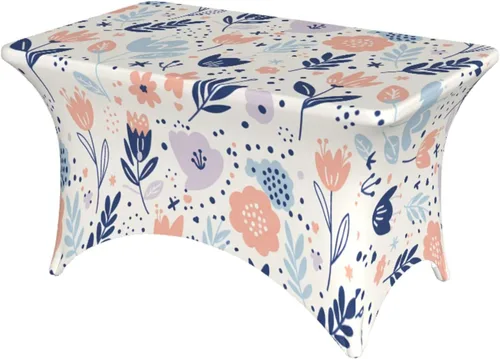 Vista 39 de Mantel rectangular ajustable de elastano elástico con estrellas patrióticas americanas de 4 pies, protector de mesa para fiestas, eventos