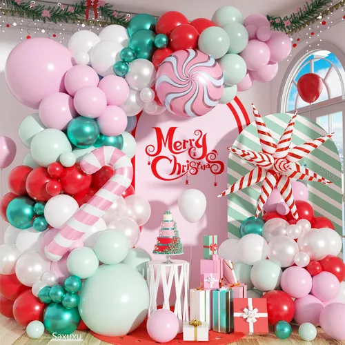 Vista 14 de Kit de arco de globos rosa y negro, kit de arco de guirnalda de globos negros y rosados, globos de látex de corazón macarrón, globo de confeti