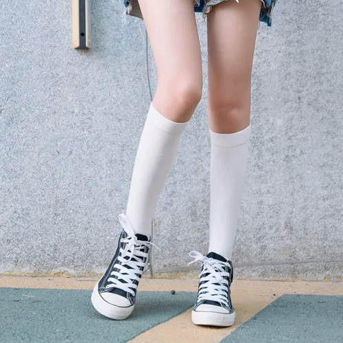 Vista 5 de Leotruny 3 pares de calcetines de algodón opacos hasta la rodilla para mujer