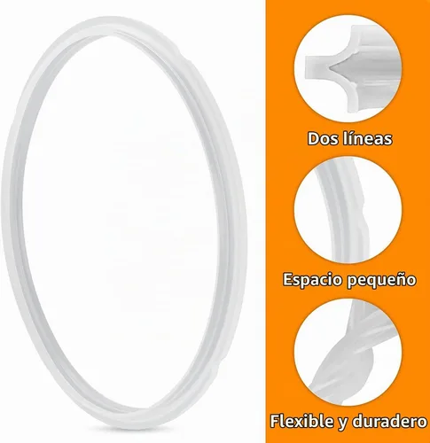 Vista 3 de Anillo de sellado de silicona para olla a presión multifunción Insignia de 6 cuartos de galón, anillos de sellado de junta de repuesto de silicona