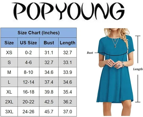 Vista 6 de POPYOUNG - Vestido informal de verano para mujer, vestido tipo camiseta con vuelo y manga larga, vestido o salida de baño bohemio para la playa