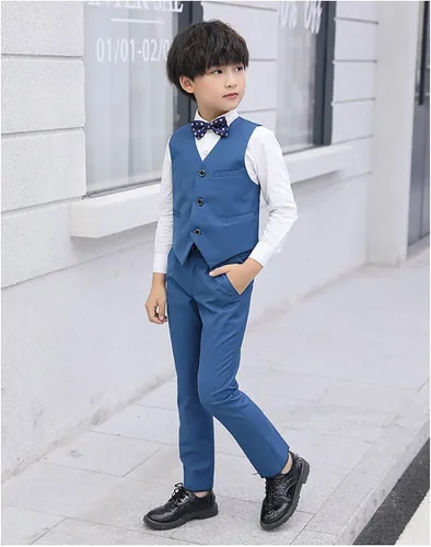 Vista 7 de Chaleco de traje formal de 4 botones para niño