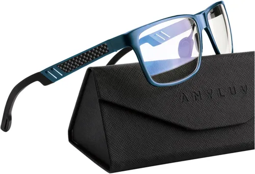 Vista 54 de ANYLUV Blue Light Blocking Glasses Men Computer Gaming Glasses Lightweight Al-Mg Metal Anti Eyestrain Eye Protection