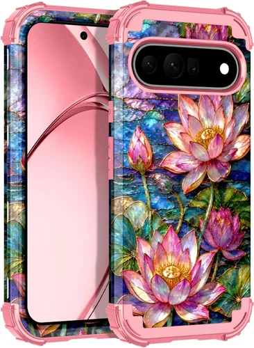 Vista 24 de Rancase Funda para Google Pixel 10 Pro XL 2025, brilla en la oscuridad de tres capas [protección de grado militar] resistente a prueba de golpes