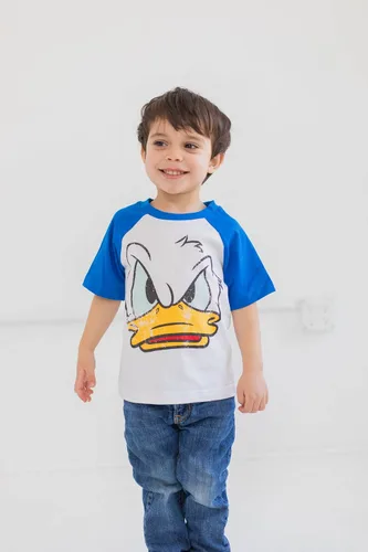 Vista 3 de Disney Mickey Mouse Goofy Donald Duck - Paquete de 3 camisetas para niños pequeños y grandes