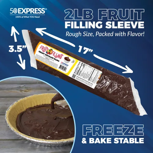 Vista 4 de 50Express® Manga de relleno de fruta individual (manga de 2 libras) (chocolate cremoso)
