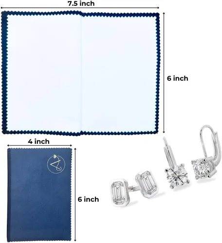 Vista 3 de Soluciones completas de limpieza de joyas para joyas finas y de moda Tarro suave, kit suave y paños de pulido Oro, plata, platino Pendientes