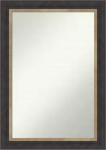 Vista 21 de Amanti Art Espejo personalizado, espejo de baño negro Astor, espejo de pared o espejo de tocador de baño sobre el fregadero (25 x 25 pulgadas)