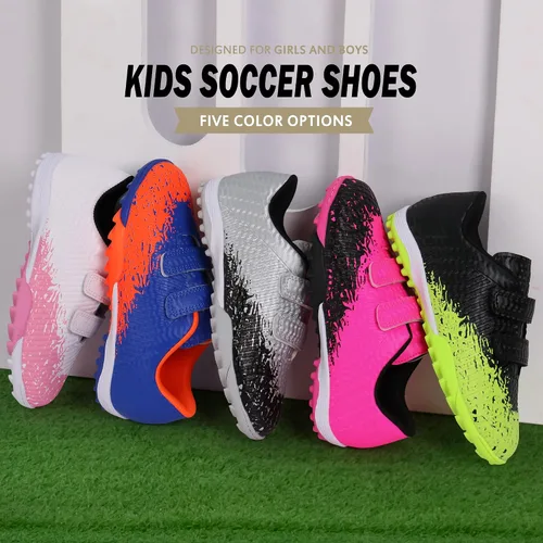 Vista 7 de brooman Zapatos de fútbol para niños y niñas, zapatos de fútbol para interiores