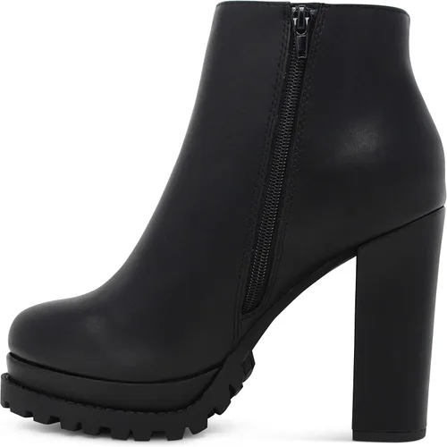 Vista 5 de MARCOREPUBLIC Uganda - Botines para mujer con punta redonda y tacón grueso apilado