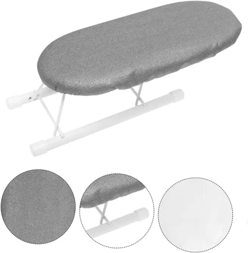 Vista 6 de Cómoda tabla de planchar, mini estante de planchado, taburete plegable para el hogar, fácil de limpiar