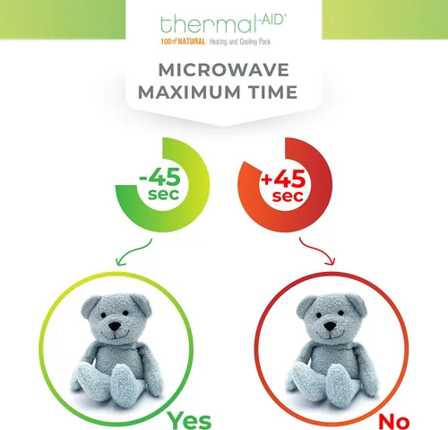 Vista 9 de Thermal-Aid (Buckley The Blue Bear) - Almohadilla térmica lavable y bolsa de hielo - Paquete de felpa caliente/frío con relleno de maíz natural