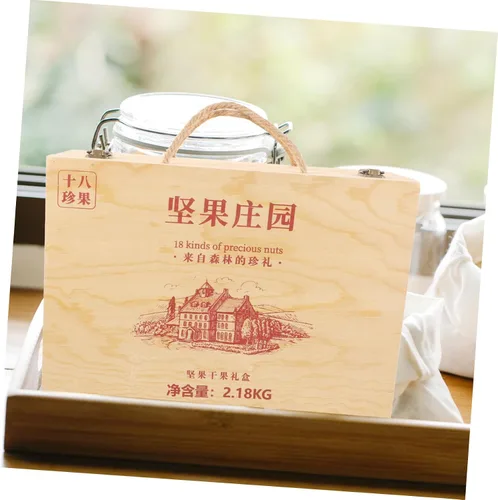 Vista 7 de EXCEART Box Wooden Storage Box Rustic Jewelry Case Wood Storage Case Trinket Case Wooden Jewelry Storage Case Wood Jewelry Case Wooden Jewelry