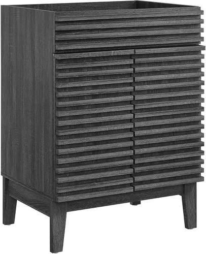Vista 79 de Modway Render 23.5" tocador de baño en nogal (lavabo no incluido)