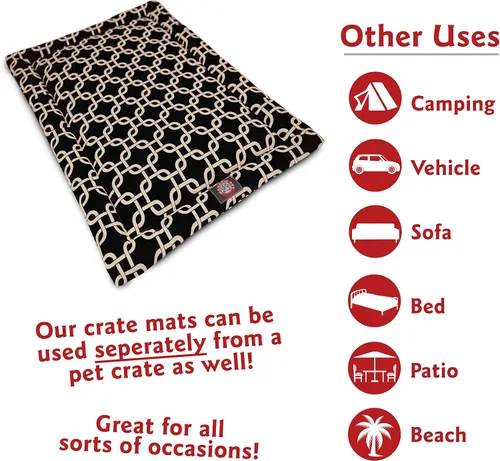 Vista 7 de Majestic Pet Products - Tapete para cama de perro con eslabones de 24 pulgadas, color negro