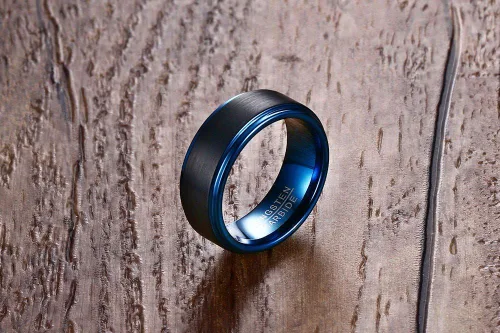 Vista 4 de MPRAINBOW Custom Engraving Men's Tungsten Carbide Ring Wedding Engagement Promise Universary Ring for Men,Men's Jewelry Gift
