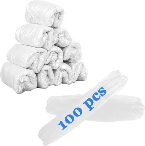 Vista 10 de Yzurbu Mangas de brazo desechables, cubiertas protectoras impermeables de plástico con elástico en el puño