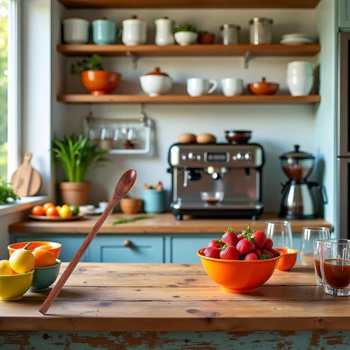 Vista 4 de Cuchara de miel, cucharas de madera, cucharas de mango largo, cucharas de café, cucharas de té, cucharas de cocina para cocinar accesorios de café