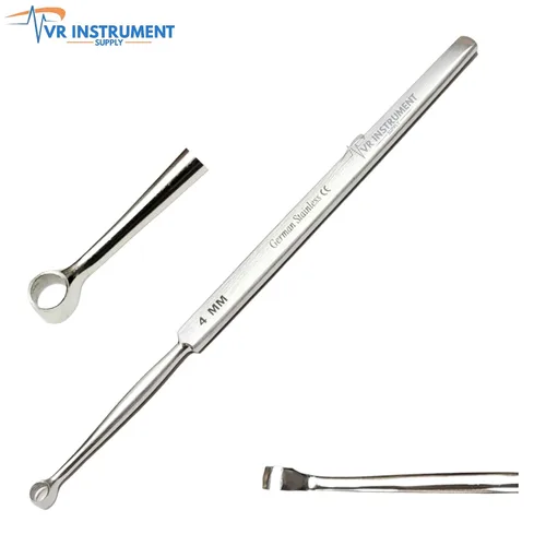 Vista 2 de ORL Dermatología Fox Dermal Curetas 4 MM Instrumentos quirúrgicos MedicaI 5.5