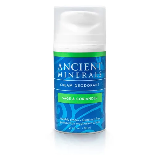 Vista 10 de Ancient Minerals Crema desodorante natural, aroma a eucalipto y menta, sin aluminio, desodorante vegano para mujeres y hombres con magnesio, zinc