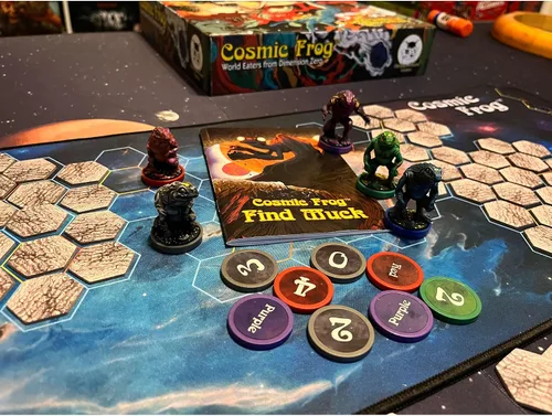 Vista 3 de Devious Weasel Games Cosmic Frog: Find Muck Expansion - Juegos de comadreja desviada, añade combate mental, tierras y sistema de chips, edades