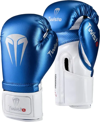Vista 6 de Twisto Guantes de boxeo – Guantes de entrenamiento profesional y entrenamiento para hombres y mujeres – Muay Thai, MMA, kickboxing, bolsa pesada
