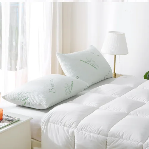 Vista 7 de Juego de 1 almohada de espuma viscoelástica triturada, almohada de espuma viscoelástica transpirable con cremallera para dormir, 1 paquete, almohada