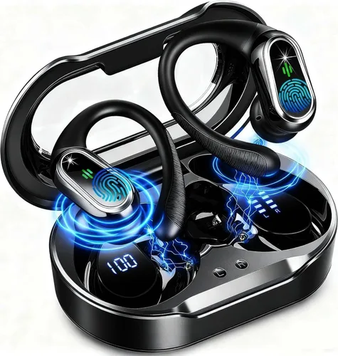 Vista 9 de Auriculares inalámbricos, Bluetooth 5.4 2026 deportivos, auriculares Bluetooth con micrófono ENC con cancelación de ruido, auriculares inalámbricos