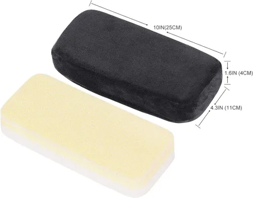 Vista 6 de baibu Almohadillas ergonómicas de espuma viscoelástica para silla de oficina, cómodas almohadillas negras para reposabrazos de juegos para codos