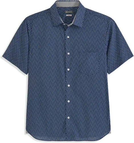 Vista 14 de Van Heusen Camisa de cuadros de manga corta con cuello abotonado para hombre sin arrugas
