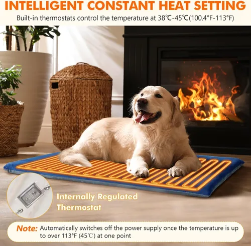 Vista 4 de Almohadilla térmica para gatos Pecute para interior y exterior, impermeable IPX7, almohadilla térmica para perros con auto-inflación para mayor