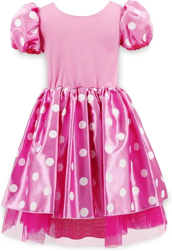 Vista 2 de Disney Disfraz de Minnie Mouse para niños color rosa 2
